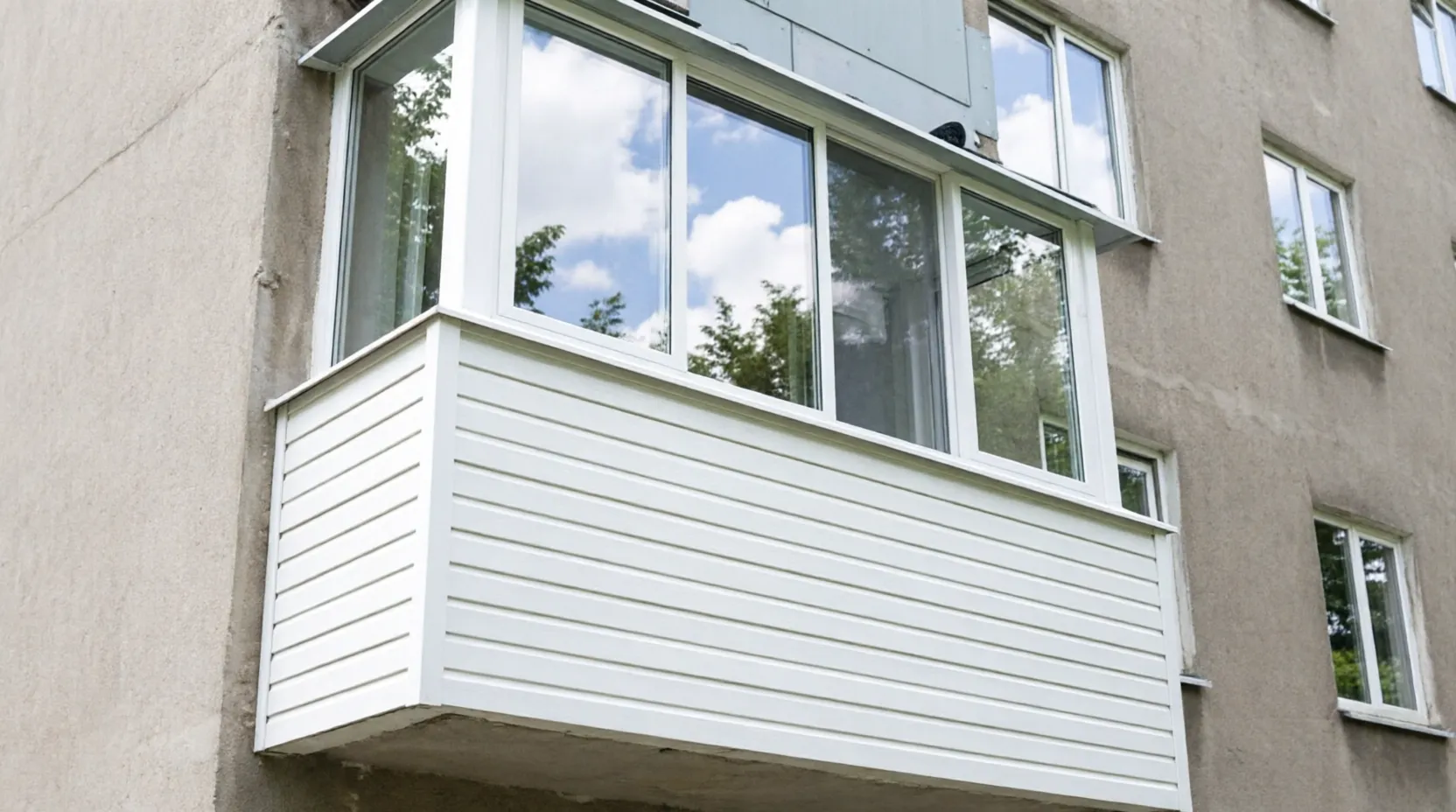 Отделка балкона сайдингом в Алматы — примеры работ