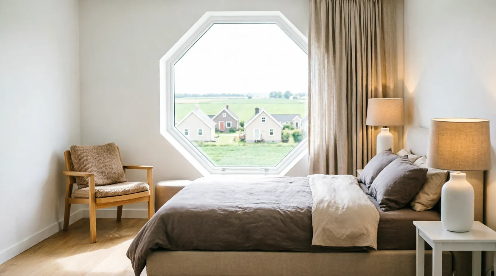 Октагонное окно