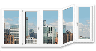 Двух-эркерная лоджия