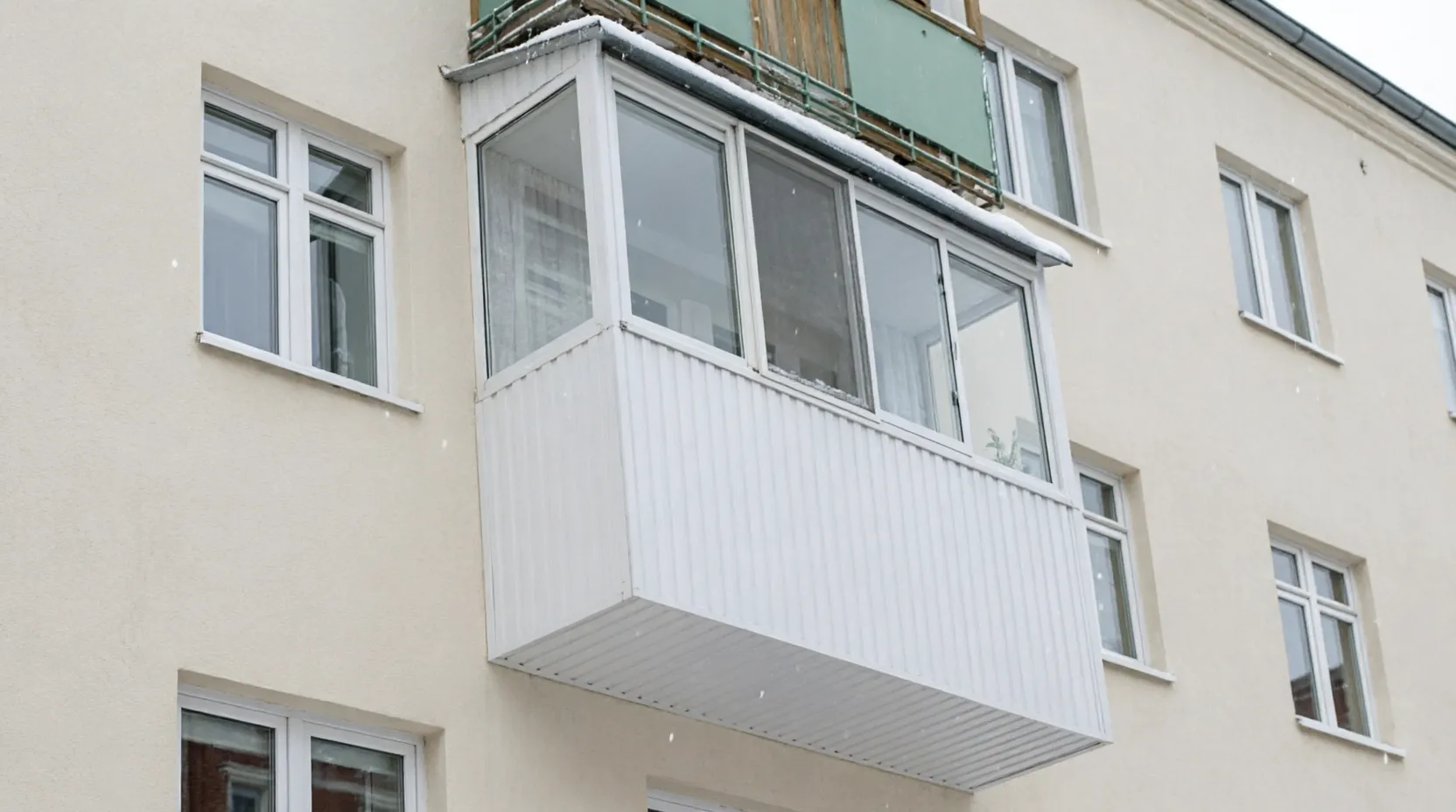 П-образная ПВХ лоджия